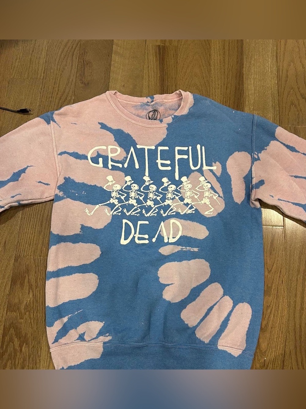 PacSun Grateful Dead Tie-Dye Crewneck Sweatshirt - Pink & Blue